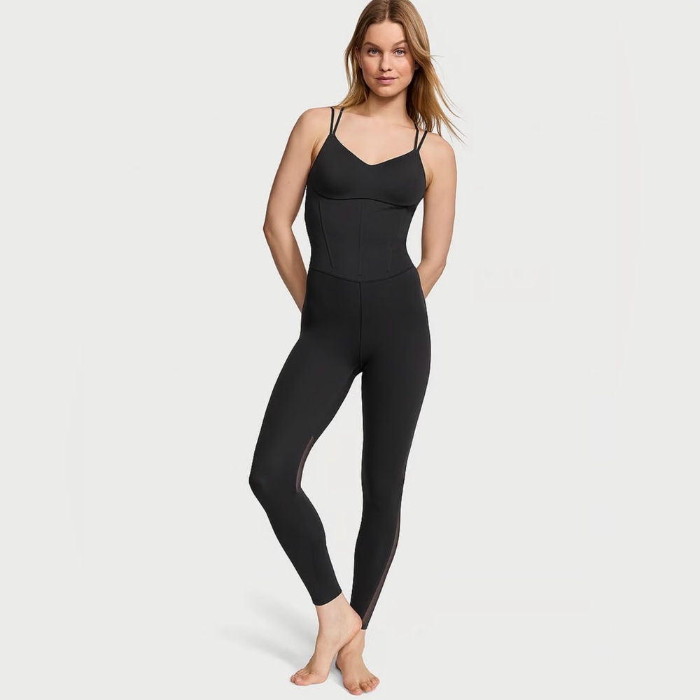 NWT ALTAR'D STATE BLACK STRAPPY JUMPSUIT W POCKETS, SZ LARGE